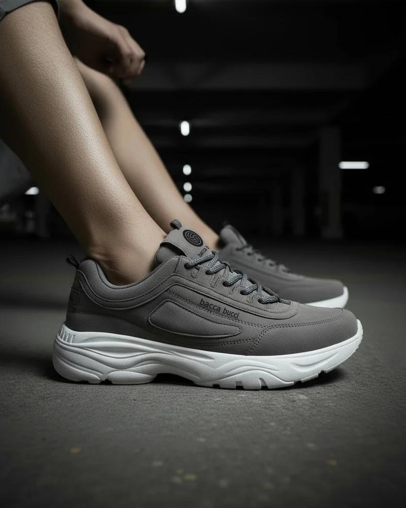 Bacca Bucci Grey Afterburn Urban Fashion Sneakers and Sports Shoes for Men | Best Price UAE